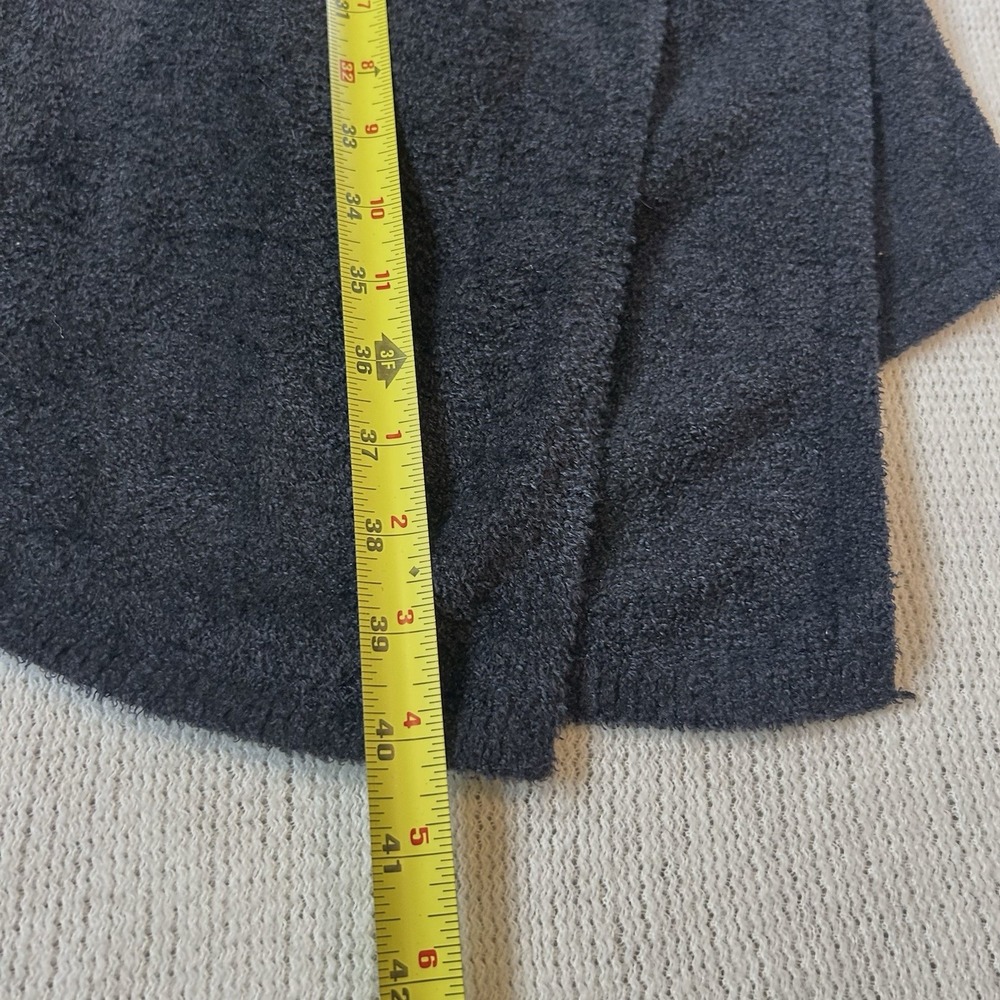 Barefoot Dreams Cardigan Sweater Sz L/XL Bamboo Chic Lite Black Cozy Knit - Picture 10 of 12